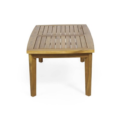 Solano Teak Finish Acacia Wood Outdoor Coffee Table