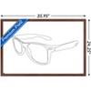 Trends International LINE AND BRUSH - Continuous Line Sunglasses Framed Wall Poster Prints - 3 of 4