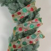 Northlight Glitter Red and Green Polka Dotted Christmas Craft Ribbon 2.5" x 16 Yards - 2 of 3