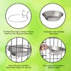 Set of 2 Stainless-Steel Dog Bowls - Cage, Kennel, and Crate Hanging Pet Bowls for Food and Water - 48oz Each and Dishwasher Safe by PETMAKER - 3 of 4
