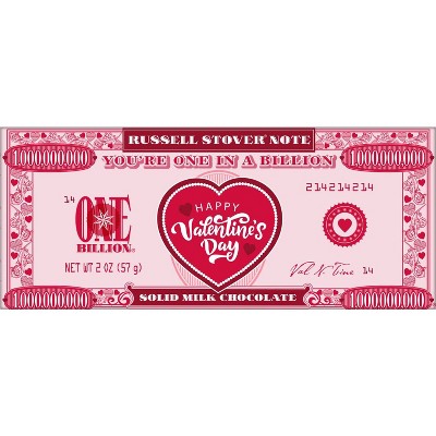 Russell Stover Valentine's One In A Billion Bar - 2oz