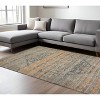 Orange Beige And Gray Oriental Hand Woven Area Rug With Fringe - 2 of 4