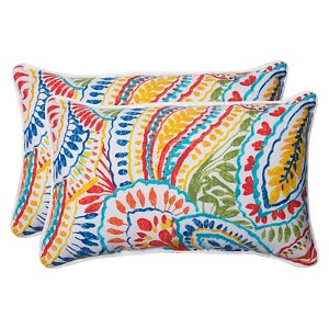 Pillow Perfect Ummi Outdoor 2-Piece Lumbar Throw Pillow Set - Multicolored
