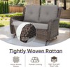 POCASSY 52" Wide Outdoor Loveseat, Rocking Glider All Weather Wicker Patio Gliding Loveseat with Deep Seat for Porch Balcony and Backyard - 4 of 4