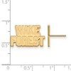 Black Bow Jewelry 14k Yellow Gold Wake Forest Demon Deacons NCAA Post Earrings - 2 of 3