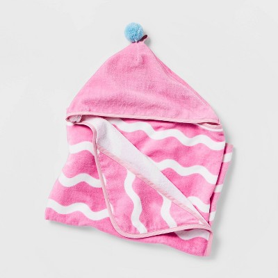 25"x50" Purple Wave Hooded Towel - Pillowfort™