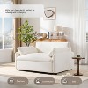 NicBex Oversized Chenille Deep Seat Single Sofa with Back Cushion & Pillows,Color Blocking Futon Couch for Living Room,Bedroom - 3 of 4