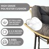 Racxily 9.7Ibs Ultra-Plush Rattan Rocking Chair W/ Anti-Tip Design, 450LB Capacity Rattan Lounge Chair for Balcony, Living Room, Garden, Patio - 4 of 4