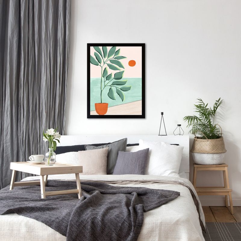 Americanflat Botanical Wall Art Room Decor - Sunset At The Beach House No1 by Modern Tropical, 5 of 7