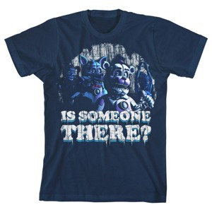 Five Nights at Freddy's Sister Location Is Someone There Boy's Navy T-shirt - 1 of 3