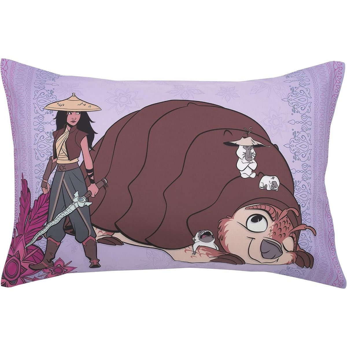 Disney Raya and the Last Dragon 4-Piece Toddler Bedding Set, Comforter, Fitted Sheet, Flat Sheet & Pillowcase, Purple - thumbnail 5