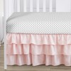 Sweet Jojo Designs Crib Bedding Set - Watercolor Floral - 11pc Pink/Gray - 2 of 4