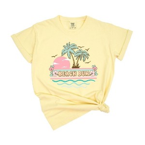 Simply Sage Market Women's Beach Bum Stripes Short Sleeve Garment Dyed Tee - 1 of 3