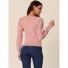 Seta T Women's Ribbed Knit Long Sleeve Sweetheart Neck Pullover Sweater - 4 of 4
