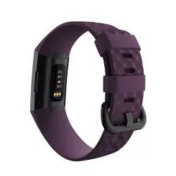 Zodaca Silicone Watch Band Compatible with Fitbit Charge 3, Charge 3 SE (Small), and Charge 4, Fitness Tracker Replacement Bands, Purple