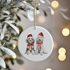 Lomsoe Dogs Ornament Dogs Lovers Christmas Xmas Ornaments Decor Funny Christmas Hanging Ceramic Ornament - 2 of 4