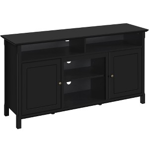 Yaheetech 31in Height Tall Modern TV Stand Media TV Console Black - 1 of 4