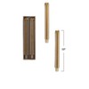 Storied Home 2-Piece Tall Unscented Package Shaped Taper Candles in Box, Cream and Gold - 2 of 2