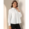 INSPIRE CHIC Women's Work Long Sleeve Embroidery Collar Button Down Shirt - 2 of 4