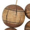 13"x8" Wood Buoy Handmade Distressed Striped Wall Decor with Rope - Olivia & May: Coastal Charm - 3 of 4