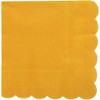 Juvale 100-Pack Mustard Yellow Paper Napkins - Scalloped Cocktail Napkins, Disposable for Birthday Parties, Events, 5 In - 4 of 4
