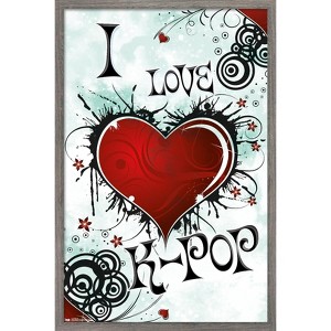 Trends International I Love K-POP Framed Wall Poster Prints - 1 of 4