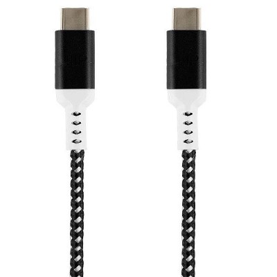 Monoprice Stealth Charge and Sync USB 2.0 Type-C to Type-C Cable - 10 Feet - White, Up to 5A/100W, For USB-C Enabled Devices Laptops MacBook Pro