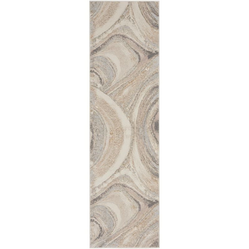 Inspire Me! Home Décor Brushstrokes Modern Marble Indoor Area Rug, 1 of 8