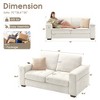 JUJABU 70 Inch Loveseat Sofa with Charging Port, Side Pocket and Removable Medium Firm Cushion, Breathable Chenille Fabric - 3 of 4