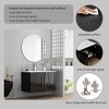 ORRD 30" Black Gloss Bathroom Vanity with Ceramic Sink, Double Soft-Close Doors & Gold Handle, Wall-Mounted Cabinet - 2 of 4