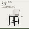 Maven Lane Gia High Back Fabric Counter Height Bar Stool - 3 of 4