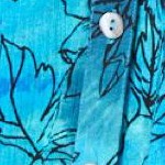 deep turquoise tie dye floral