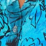 deep turquoise tie dye floral