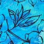 deep turquoise tie dye floral