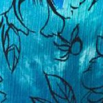 deep turquoise tie dye floral
