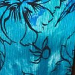 deep turquoise tie dye floral