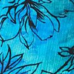 deep turquoise tie dye floral