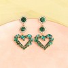 SOHI Women's Gold Heart Drop Earrings - 2 of 3