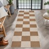 Washable Modern Living Room Rugs, Gingham Check Non Slip Bedroom Carpet, Geometric Checkered Indoor Floor Rugs for Dining Room - 3 of 4