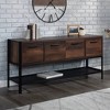 Briarbrook Office Credenza Barrel Oak - Sauder: Industrial Style, Laminated Surface, Metal Frame, 2-Drawer Storage - 2 of 4