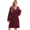 Just Love Womens Plush Solid Robe | Ladies Hooded Bathrobe - 4 of 4
