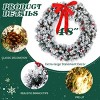 Racxily 48in Pre-lit Snow Flocked Christmas Wreath, Lighted Artificial Xmas Wreath with 150 Warm White Lights and 450 PVC Tips and DIY Ornaments - 3 of 4