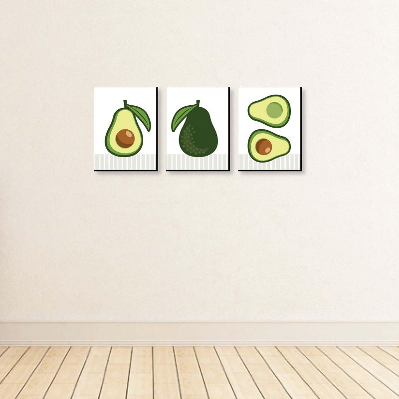 Big Dot of Happiness Hello Avocado - Kitchen Wall Art and Restaurant Decorations - 7.5 x 10 inches - Set of 3 Prints, 3 of 8