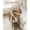 2-Tier Side Table, Small Rectangular End Table, Nightstand for Small Spaces, Living Room, Bedroom, Brown - 2 of 4