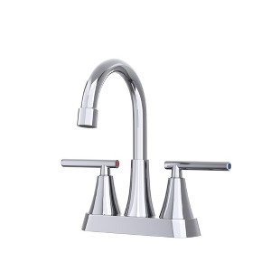 ChicFurnit Bathroom Sink Faucet Two Handle CUPC Certified Chrome Finish Design for Modern Spaces, Silver, 11.02"*10.24"*2.95" - 1 of 4