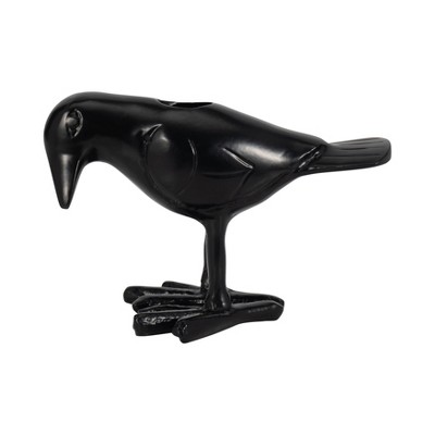 Bird Candle Holder - Aluminum Metal Taper & Pillar Candle Stand - Rustic Accent for Home, Office, Living Room & Bedroom -4" Black