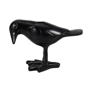 Bird Candle Holder - Aluminum Metal Taper & Pillar Candle Stand - Rustic Accent for Home, Office, Living Room & Bedroom -4" Black - 1 of 4