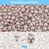 Unique Bargains No Hole ABS Round Faux Pearl for Vase Fillers DIY Home Decoration 800 Pcs - 2 of 4