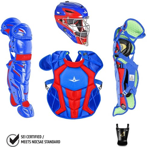 All Star Intermediate System7 Axis Catcher's Set Royal/Grey