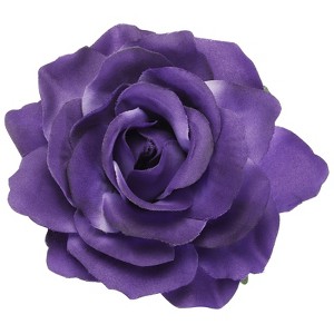 Unique Bargains Soft Fabric Weddings Party Women Rose Flower Hair Clips - 1 of 4